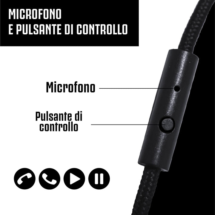 TECHMADE Juventus On-Ear-Kopfhörer mit Mikrofon und AUX-Kabel – zusammenklappbares Design Weiss/Schw