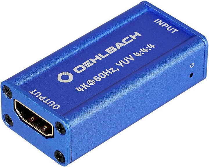 Oehlbach UltraHD Repeater (HDMI Signalverstärker für UltraHD Signale, HDR, Dolby Vision, 4K mit 60Hz