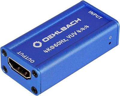 Oehlbach UltraHD Repeater (HDMI Signalverstärker für UltraHD Signale, HDR, Dolby Vision, 4K mit 60Hz