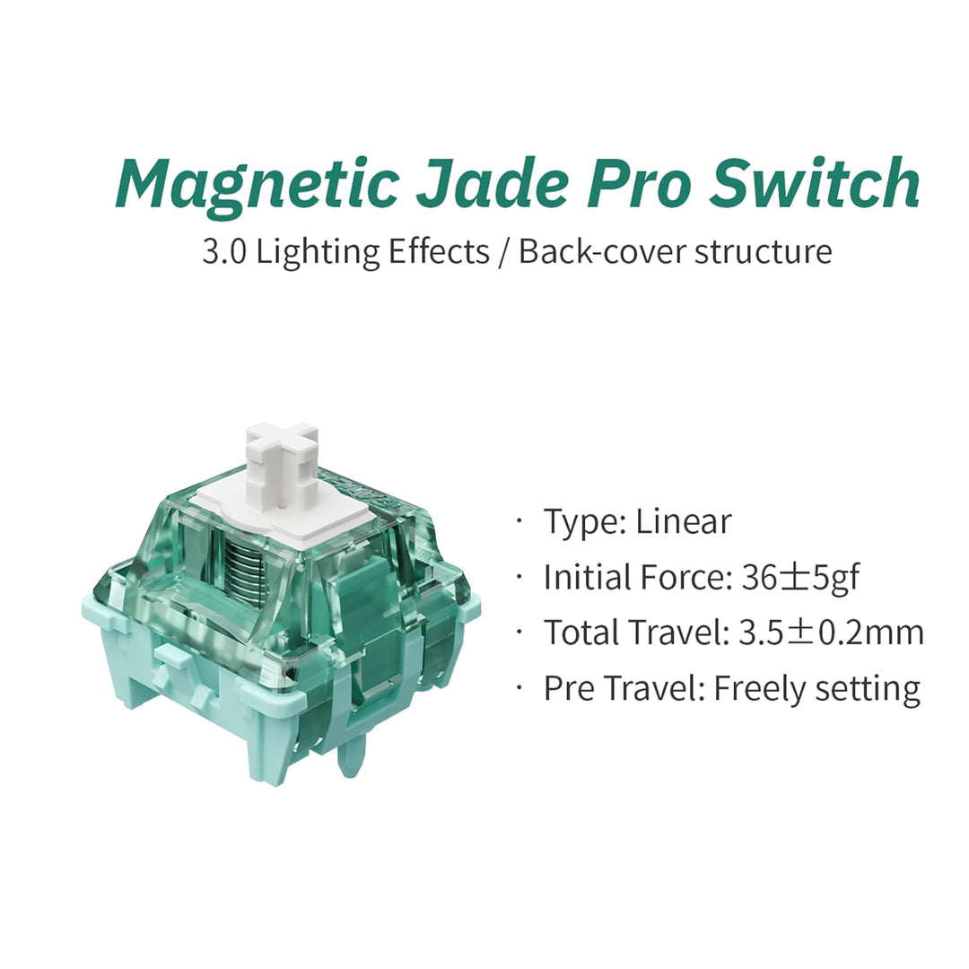 GATERON Magnetic Jade Pro HE Tastaturschalter(70 Stück) | Linear, werkseitig vorgeschmiert, frei ein