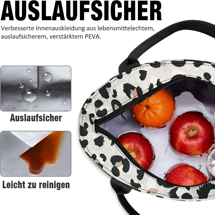 Kühltasche Klein Leicht Lunch Tasche Isoliertasche zur Arbeit Schule Faltbar Wasserdicht Reissversch