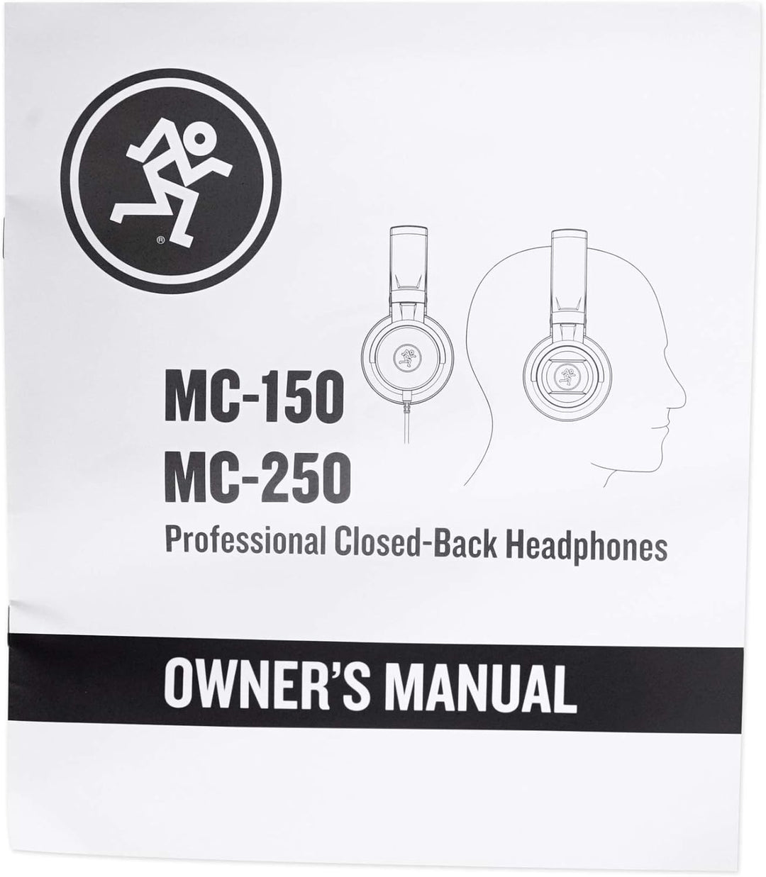 Mackie MC-250 Geschlossene Studio-Kopfhörer, Schwarz MC-250 (8 Hz - 20 kHz) Single, MC-250 (8 Hz - 2