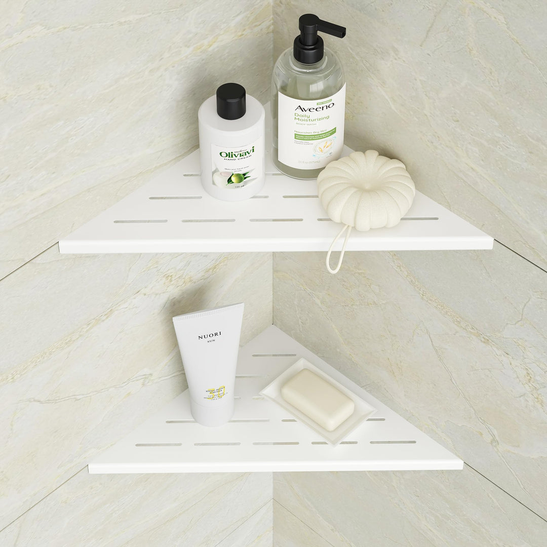 Neodrain Duschablage Ecke Edelstahl Duschregal 2 Stück Eckregal Dusche Weisse Einbauregal Organizer