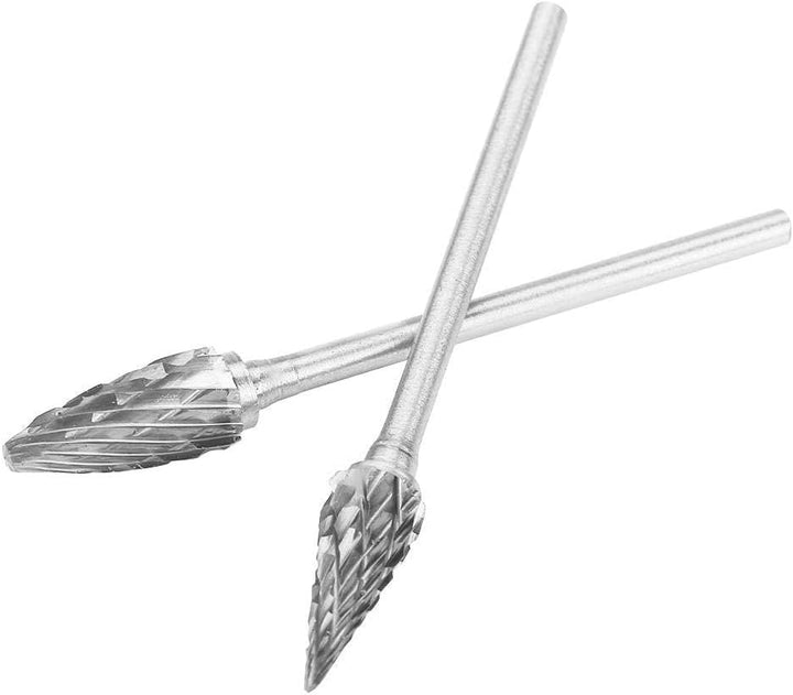 10 Stück Hartmetall Rotations Bits 2,35 mm Schaft Drehfeile Hartmetall Frässtifte Set Werkzeuge für
