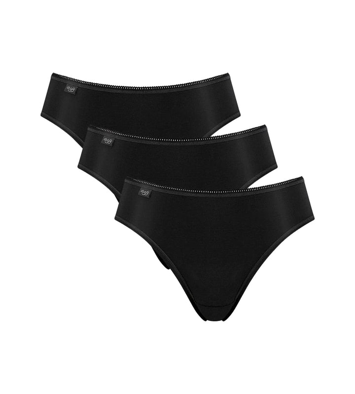 Sloggi Damen Unterhose 24/7 Cotton Tai/Baumwolle/ 3-Pack 42 Schwarz (Noir), 42 Schwarz (Noir)