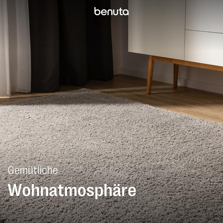 benuta Basic Waschbarer Hochflorteppich Soho - Kunstfaser - Rechteckig & im Style: Uni, Minimalistis