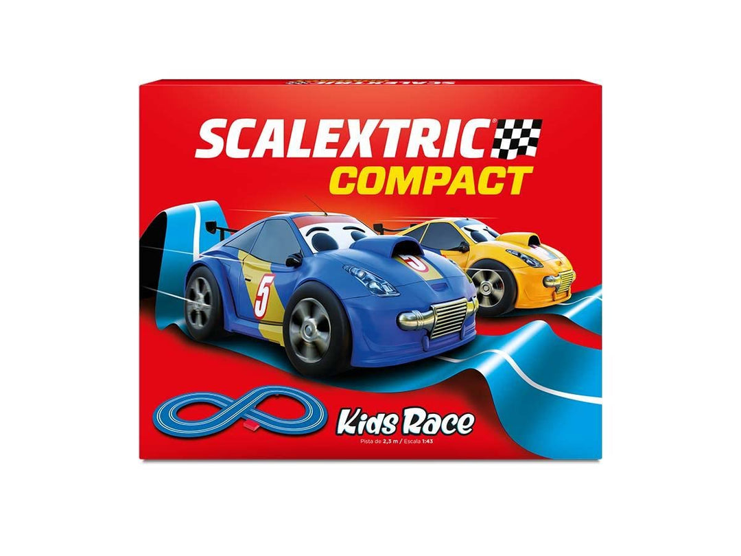 Scalextric COMPACT Rennstrecke Komplette Rennstrecke - 2 Autos und 2 Controller 1:43 (Kids Race) Kid