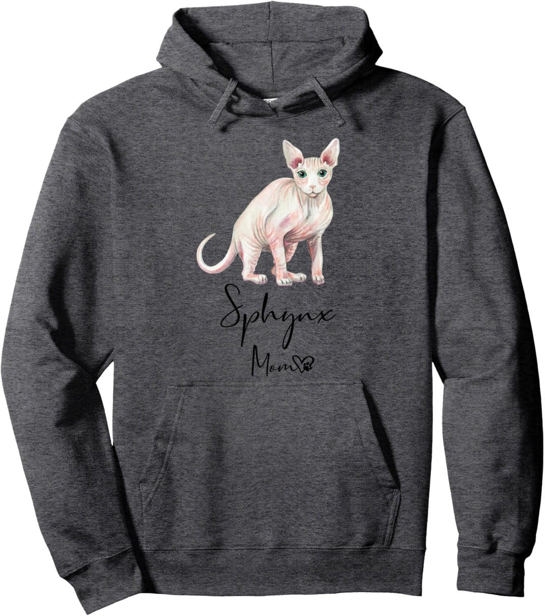 SPHYNX MOM Mama Katze Nacktkatze Katzenmama Frauchen Pullover Hoodie