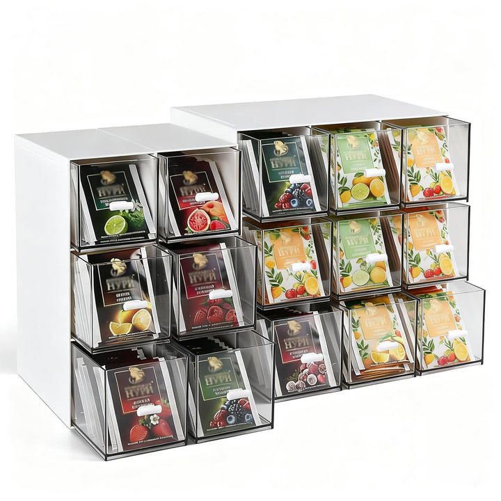 5 Stück Teeaufbewahrung Stackable Teebox Mit 3 Schubladen Stapelbar Aufbewahrung Er Kann Kleine Teeb