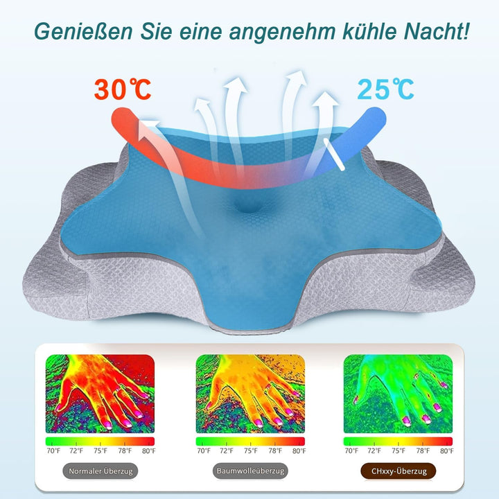 Memory Foam Kissen, Gebärmutterhalskissen für Nacken und Schultern Schmerzlinderung, Ergonomische Ko