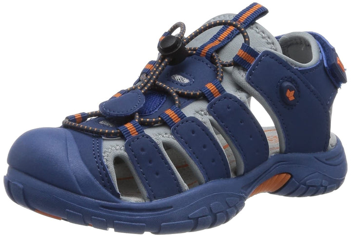 Lico Unisex Kinder Nimbo Sandalen 29 EU Blau Grau Orange, 29 EU Blau Grau Orange