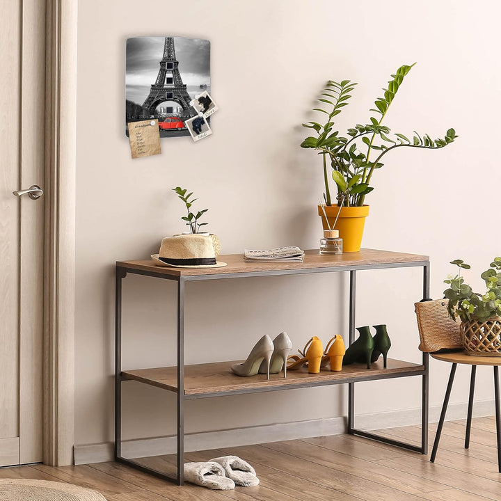 banjado® Design Schlüsselkasten aus Edelstahl mit Motiv Paris für 10 Schlüssel - Schlüsselschrank zu