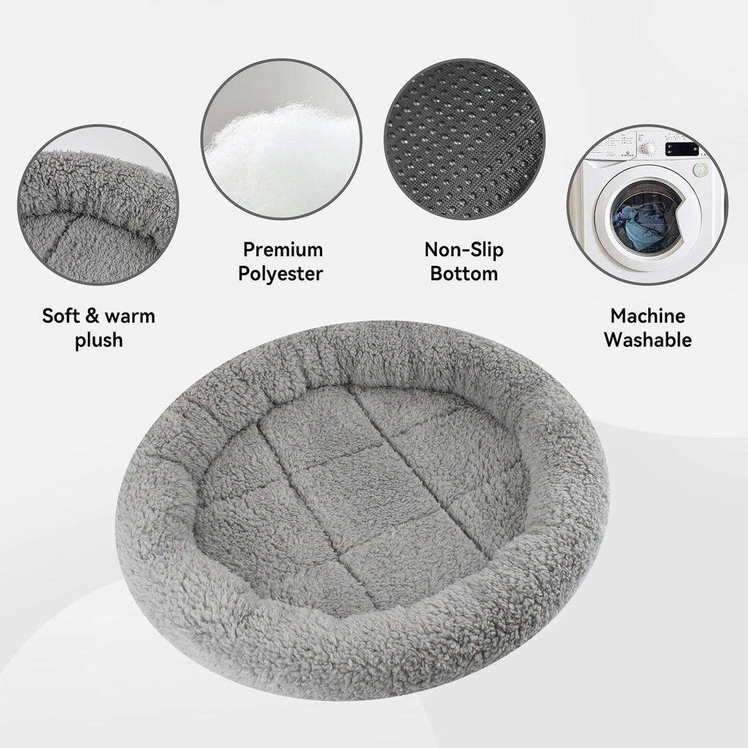 Namsan Katzenkissen Rund, Katzenbett 50cm, Rutschfes katzenhöhle, Waschbar Donut Kissen for Katzen/K