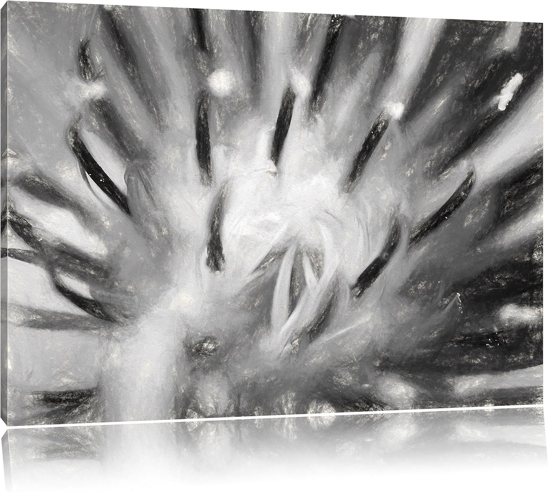 Pixxprint Blume im Fokus als Leinwandbild/Grösse: 100x70 cm/Wandbild/Kunstdruck/fertig bespannt, 100