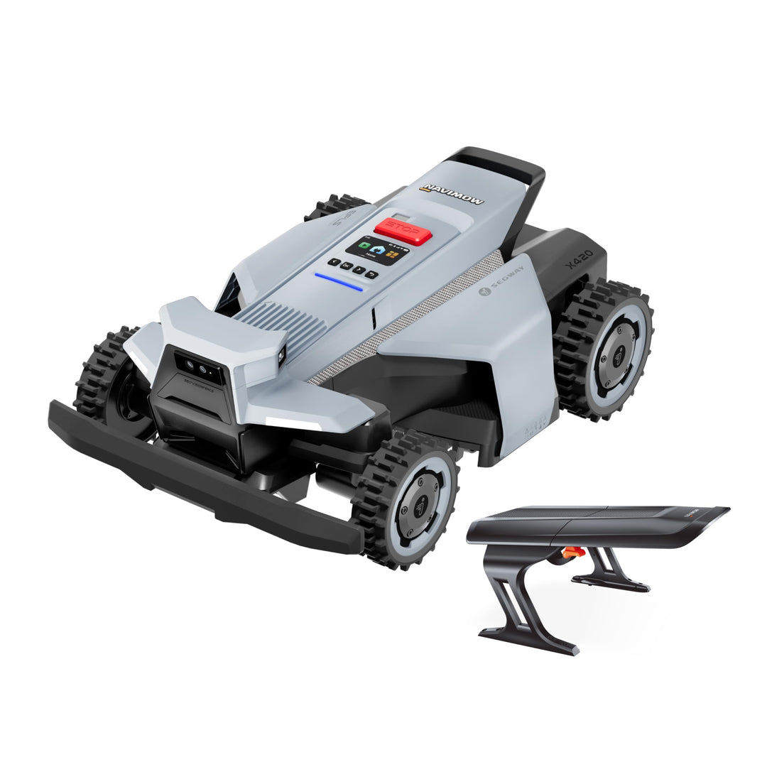 Segway Navimow X420 Mähroboter mit Garage X, für 2000 ㎡, Zero-Turn AWD für 84% Steigungen, NRTK+360°