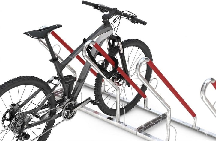 Anlehnparker 0502 XBF | einseitig | Fahrradständer für 2 Fahrräder | zum Aufdübeln | Stahl verzinkt