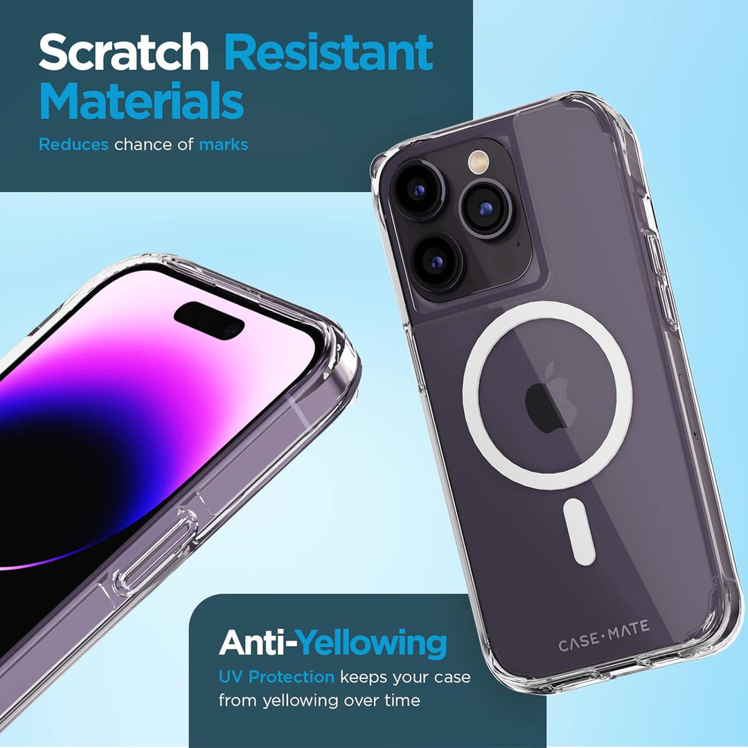 CaseMate Robuste Schutzhülle für iPhone 14 Pro Max – transparent [3 m Fallschutz] [kompatibel mit Ma