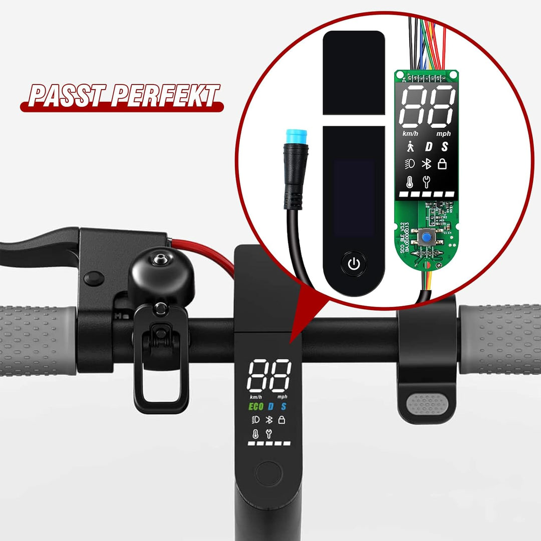 MaxEarn Upgrade 4-Draht Scooter Dashboard für Xiaomi M365/M365 Pro/Pro 2, Scooter Armaturenbrett mit
