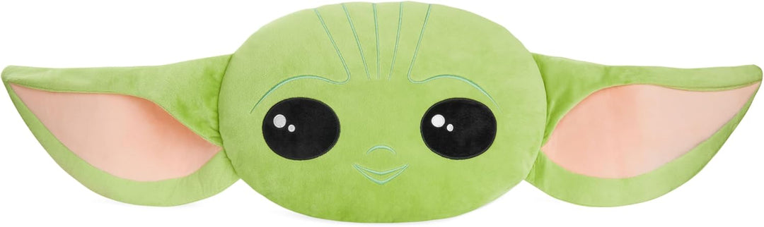 Disney Mandalorian Baby Yoda Plüsch Zierkissen mit Füllung und Bezug, 3D Kinderzimmer Kissen für Bet