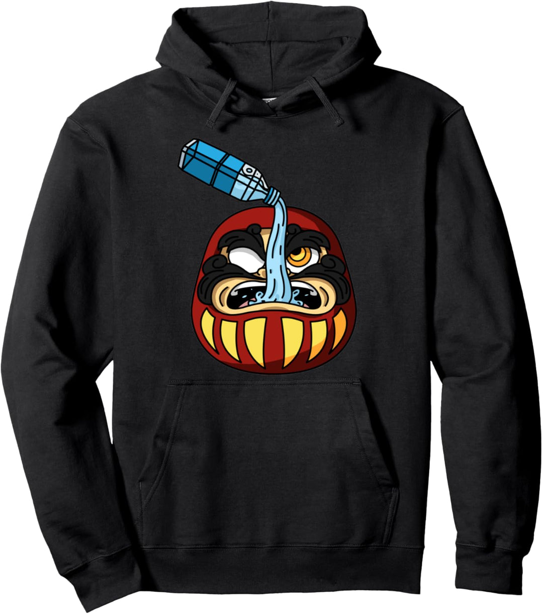 Japanisch Daruma Doll Drinking Wasser Kawaii Otaku Pullover Hoodie