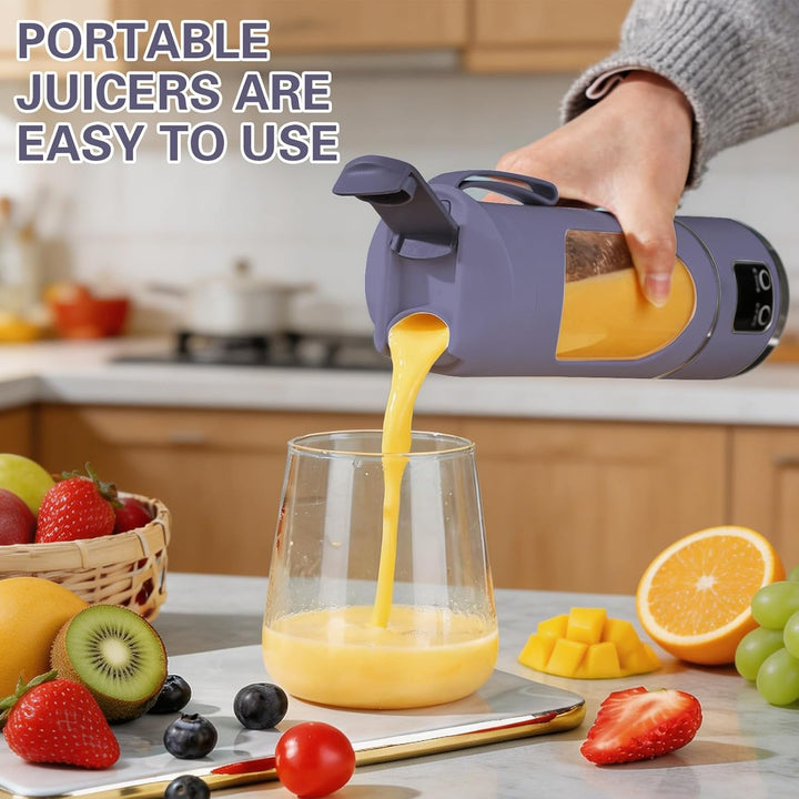 Tragbarer Mixer Smoothie Maker To Go, 450 ml Portable Blender, Mini-Standmixer mit 12 Klingen und LE