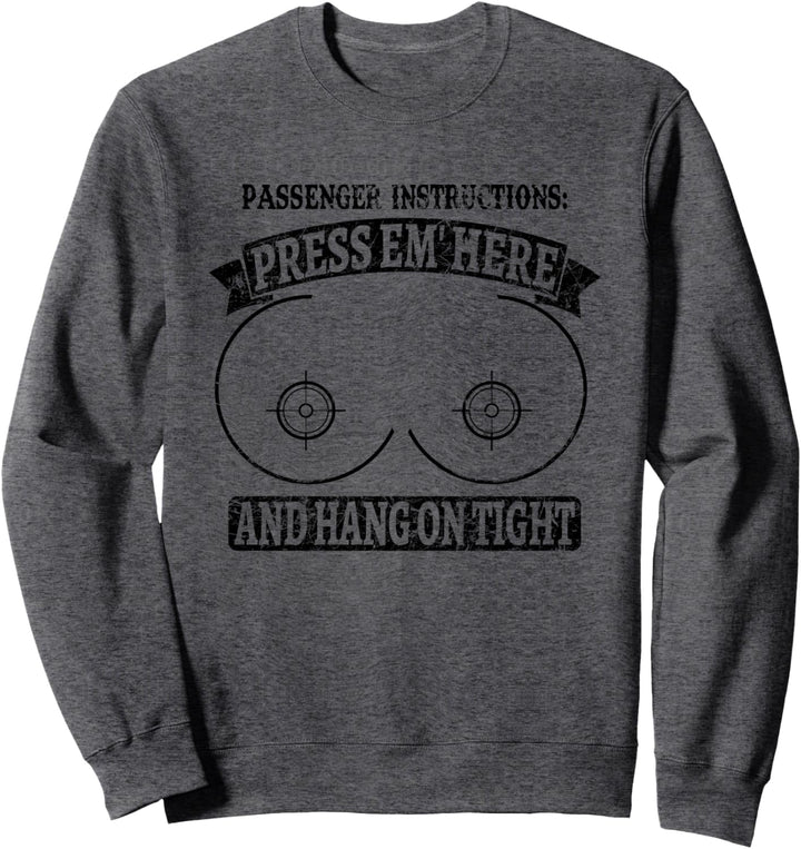 Passenger instructions Lustig Bikerstyle Chopper Motocross Sweatshirt