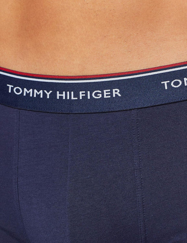 Tommy Hilfiger Herren 3er Pack Boxershorts Trunks Unterwäsche, Blau (Peacoat)