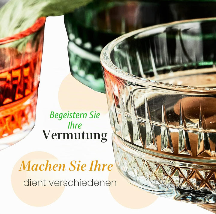 Vintage Coupé Gläser, 2er Set (8,8 oz/260 ml), Champagner, Wein, Martini, Cocktailgläser, Longdrinkg