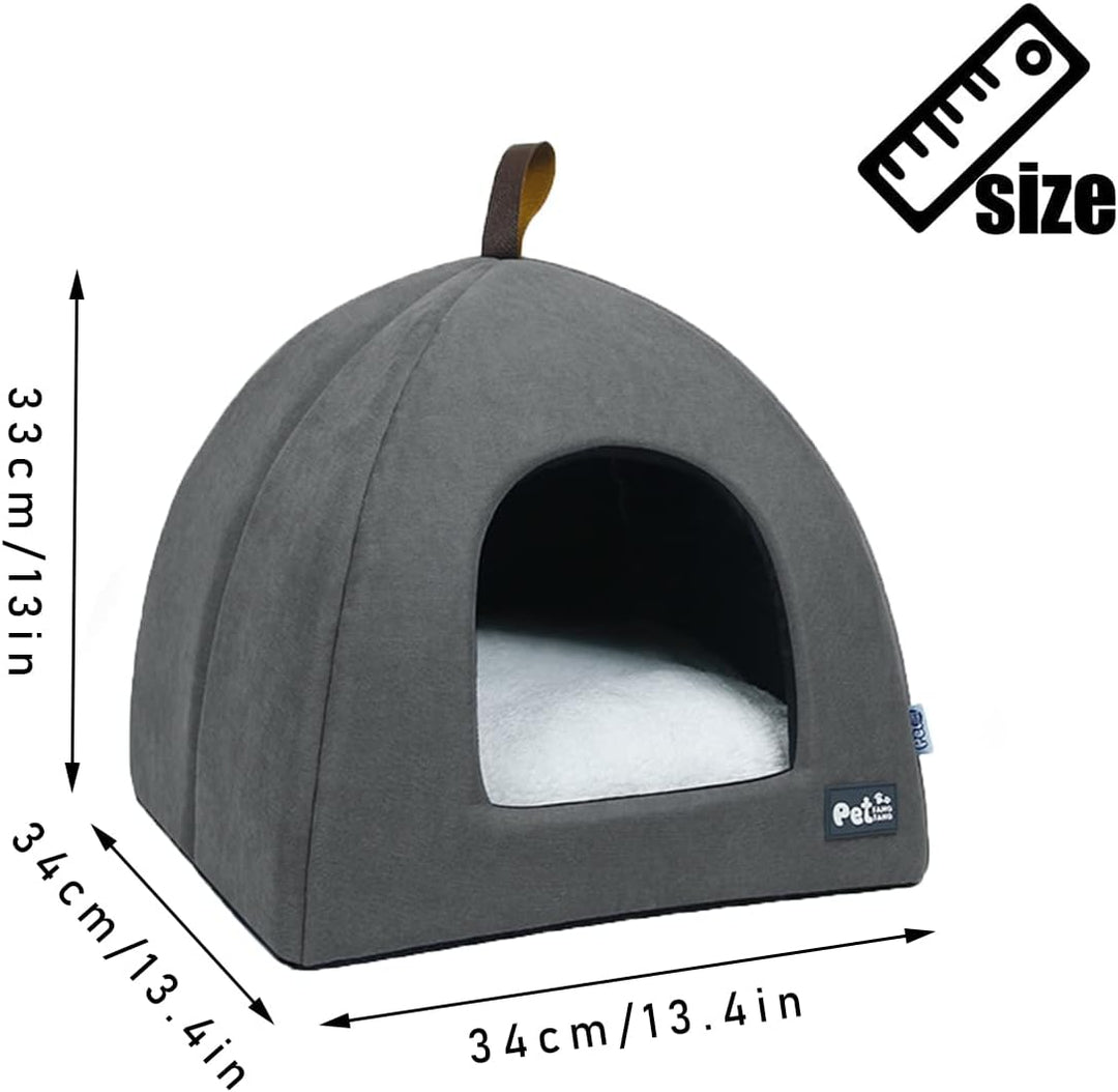 Haustier Schlafsack Indoor, Katzenhöhle für Katzen, Soft Katzenhöhle, Weiches Plüsch Warm Winter Hau