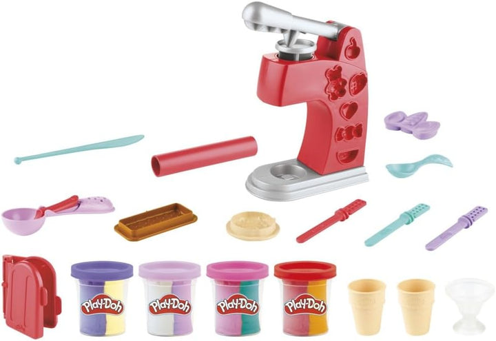 Play-Doh Eismaschine - Zauberhafte Knete, Eistüten, Formen & mehr - Magische Eiskrem-Fantasie - Ab 3
