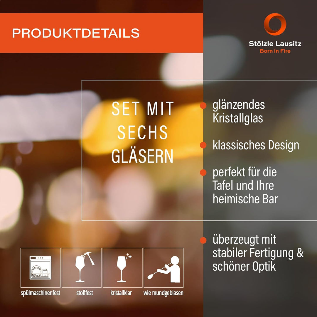 Stölzle Lausitz Margarita Gläser Grandezza 340 ml / 6er Set Cocktailschalen/Aperitifgläser/Cosmopoli