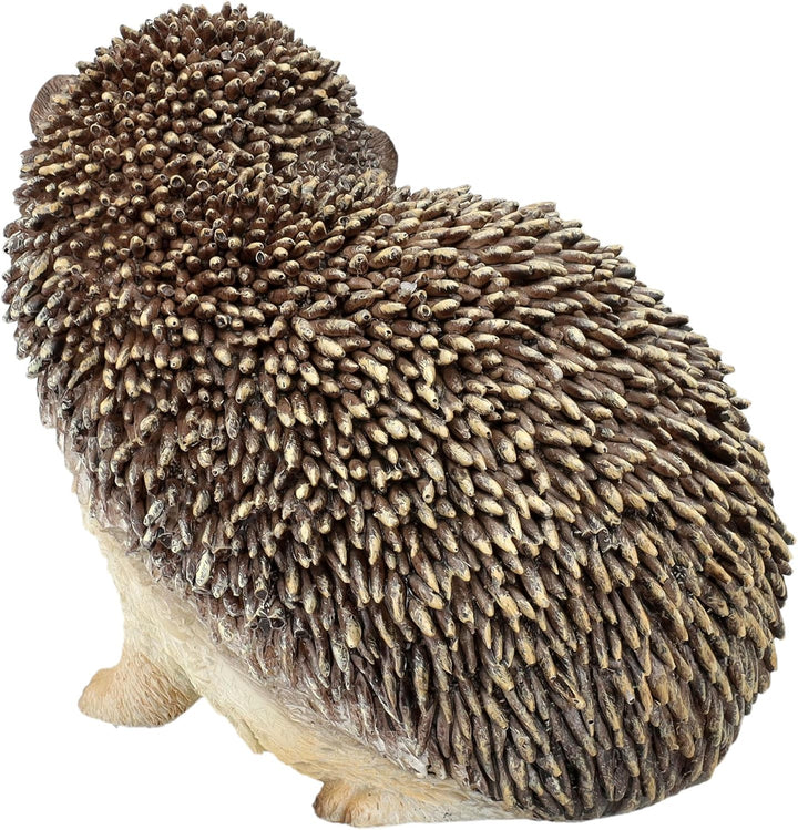 Gartenfigur Igel hebt rechte Pfote – Lebensechte Igelfigur von HotAnt, 13 cm Breite, wetterfest & ha