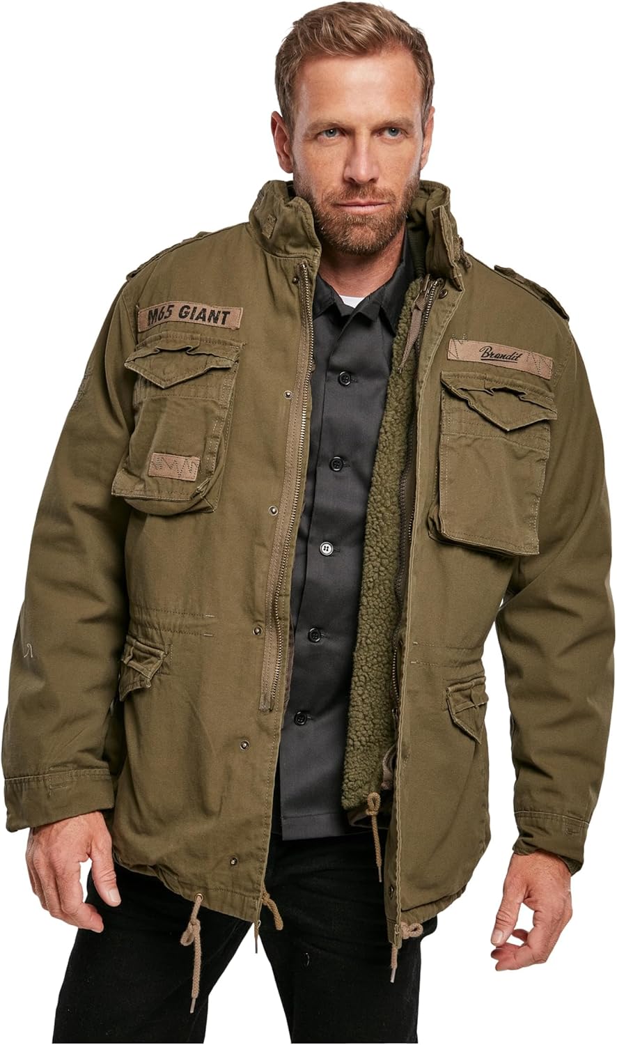 Brandit M65 Giant Herren Jacke Parka Winterjacke S Grün (Oliv 1), S Grün (Oliv 1)