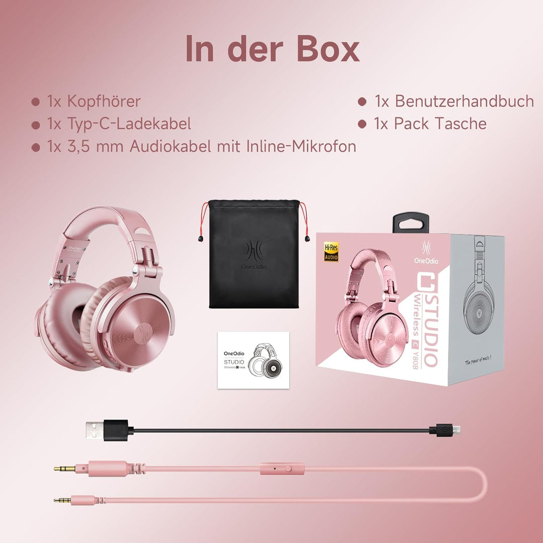 OneOdio Bluetooth Kopfhörer Over Ear [Bis zu 110 Std & BT 5.2] Kopfhörer Kabellos Bluetooth mit 50mm