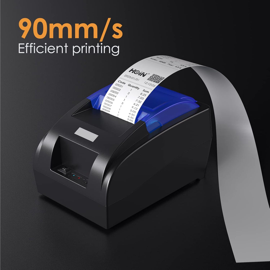 Bisofice HOIN Bondrucker 58-mm-Thermo-Bondrucker mit BT- und USB-Schnittstelle Hochgeschwindigkeits-