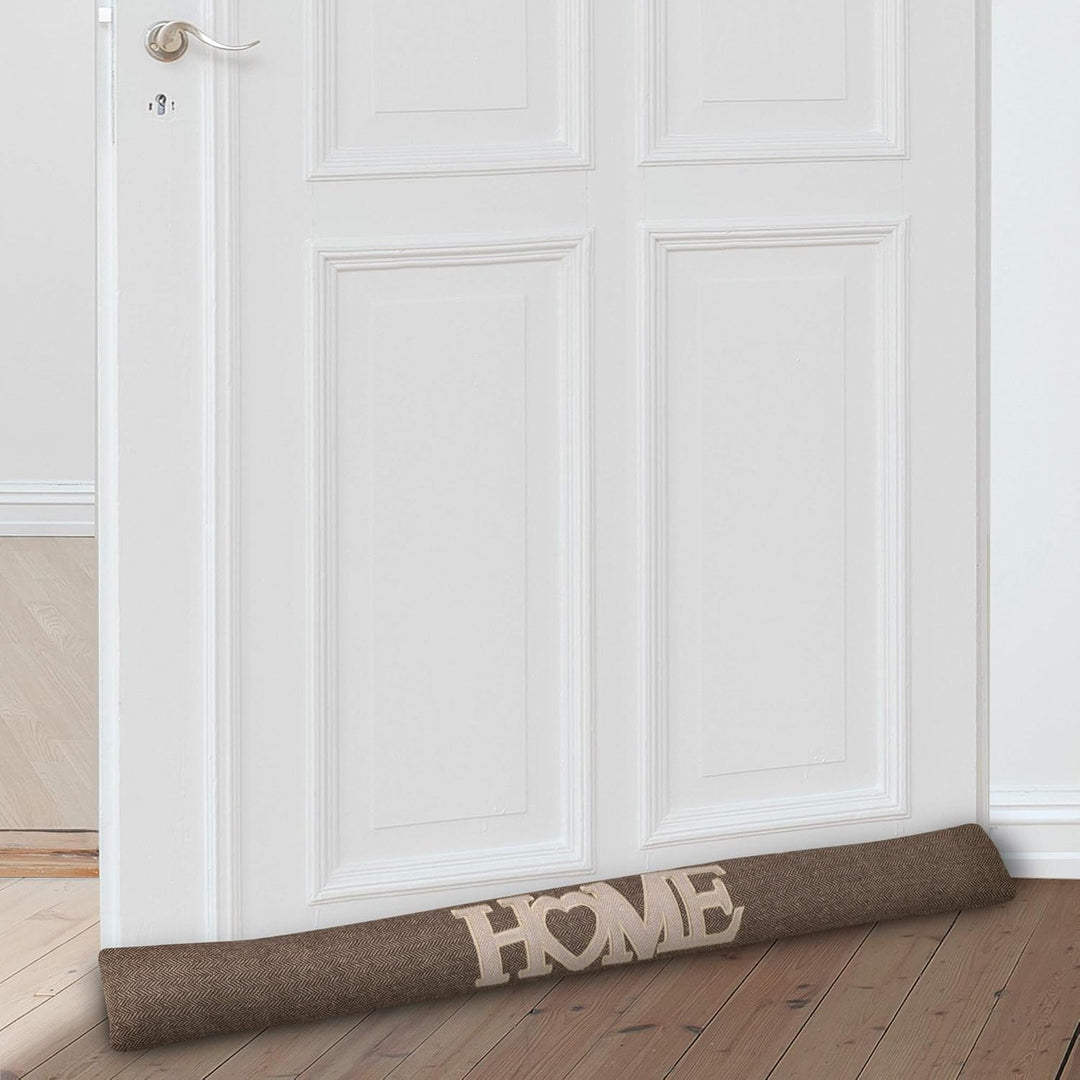 Beautissu 2er Set Zugluftstopper 120 cm lang Tuuli HE - Windstopper als Türvorleger, Haustür Rolle u