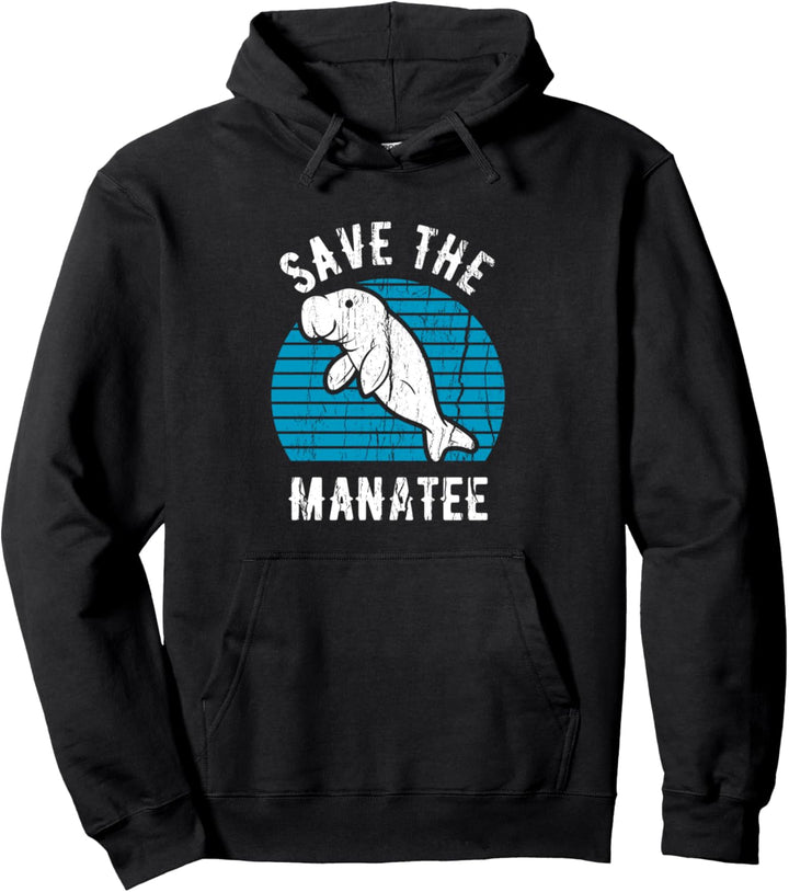 Speichern Sie die Seekuh Vintage Klimawandel Earth Day 2021 Pullover Hoodie