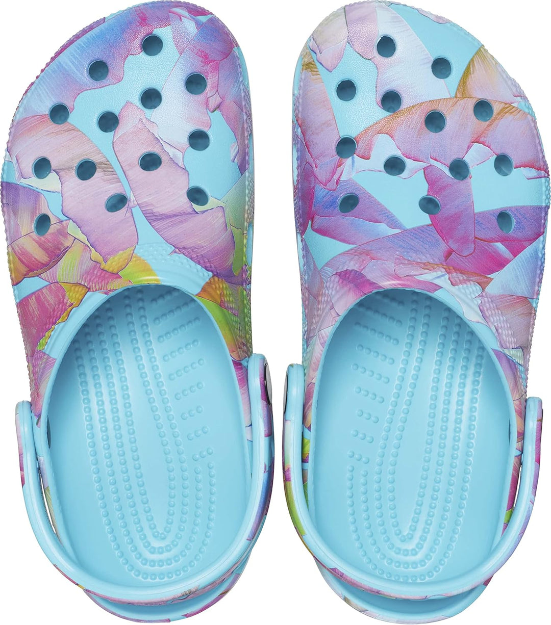 Crocs Unisex Classic Printed Floral Clogs 41/43 EU Neptun Multi, 41/43 EU Neptun Multi
