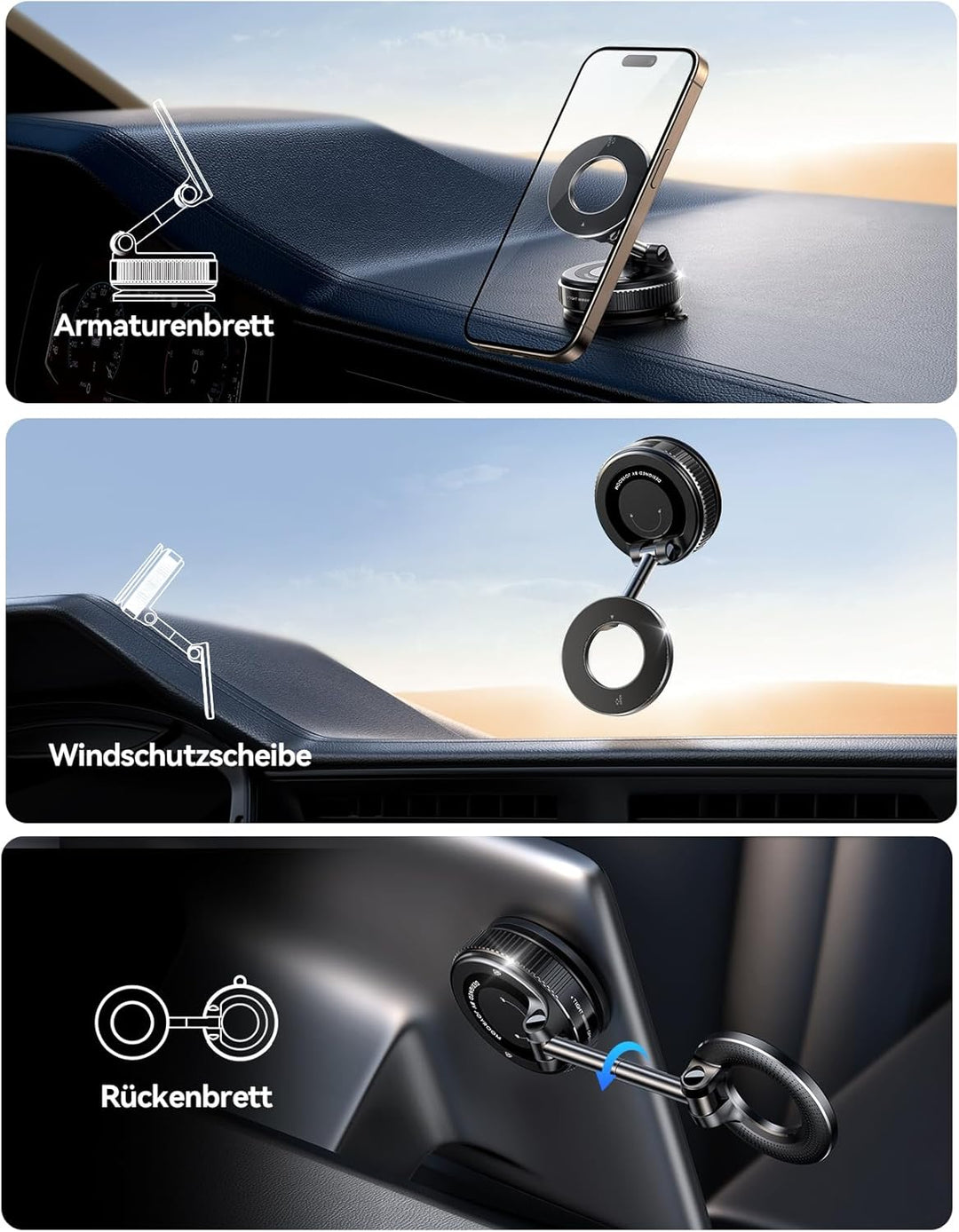JOYROOM Vakuum Handyhalterung Auto Magnet – 2025 Magsafe Autohalterung [24 XN55 Magneten & Stärkster