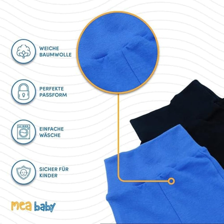 Unisex Baby Hose mit Fuss aus 100% Baumwolle im 5er Pack. Baby Stramplerhose mit Fuss. Babyhose mit