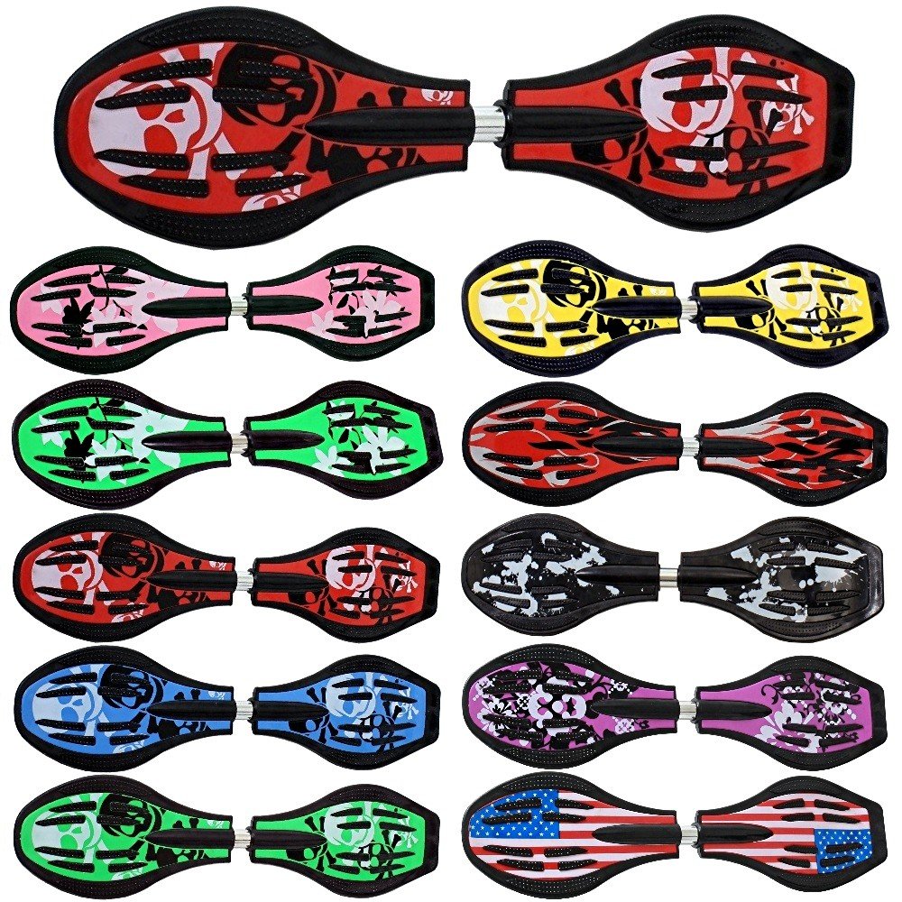 FunTomia Waveboard Original Mach1 Kugellager inkl. Tasche - Bis 120kg - (Verschiedene Farbdesigns) R