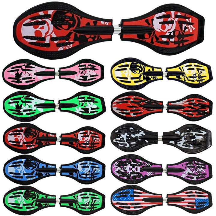 FunTomia Waveboard Original Mach1 Kugellager inkl. Tasche - Bis 120kg - (Verschiedene Farbdesigns) R