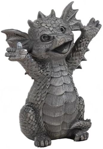 Pacific Giftware Garten Figur Happy Drache 13,5 cm - Gartendrache Fantasy Deko Statue