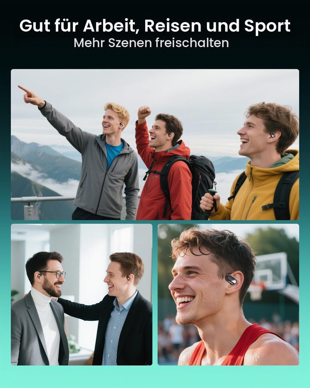 SANOTO Ki Übersetzer Kopfhörer Echtzeit 144 Sprachen Translator Earbuds, Übersetzungskopfhörer, Open