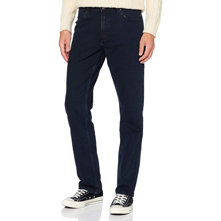 Wrangler Herren Jeans Straight - Mid Waist - Regular Fit - Blau Schwarz W30-W44 30W / 32L Blue Black