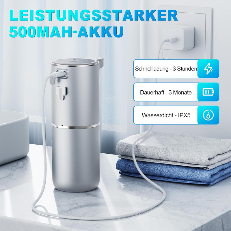 Seifenspender Automatisch,380ml Elektrischer Wandmontage Berührungsloser Automatische Seifenspender,