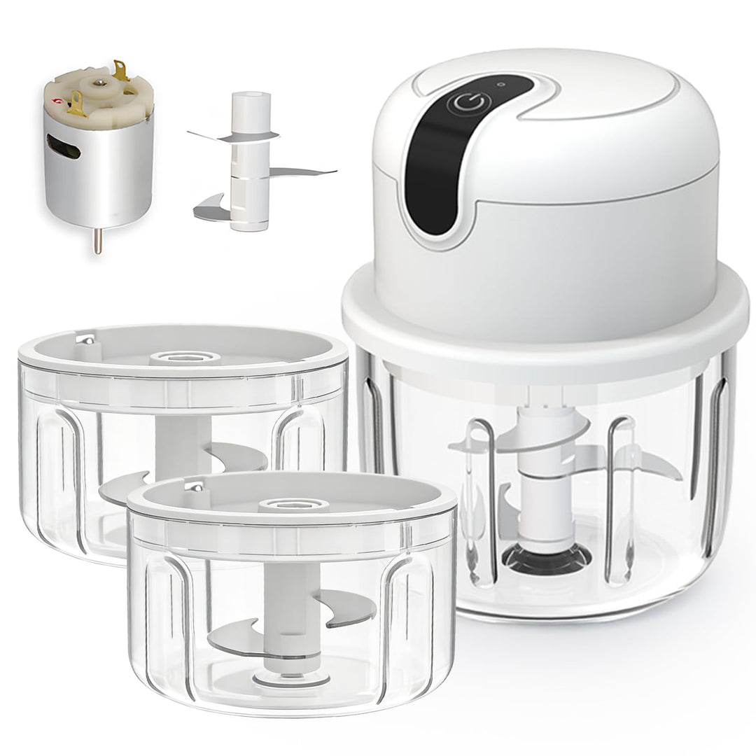 Zwiebel Zerkleinerer, 250ML Zwiebelzerkleinerer Elektrisch, Multizerkleinerer mit USB-Anschluss, 3 K