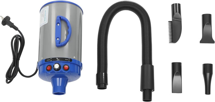 Hundefön Blower mit 4 Düsen - 2200W Profi Blower Hund, Leiser Hundepflege Trockner Gebläse für Hunde