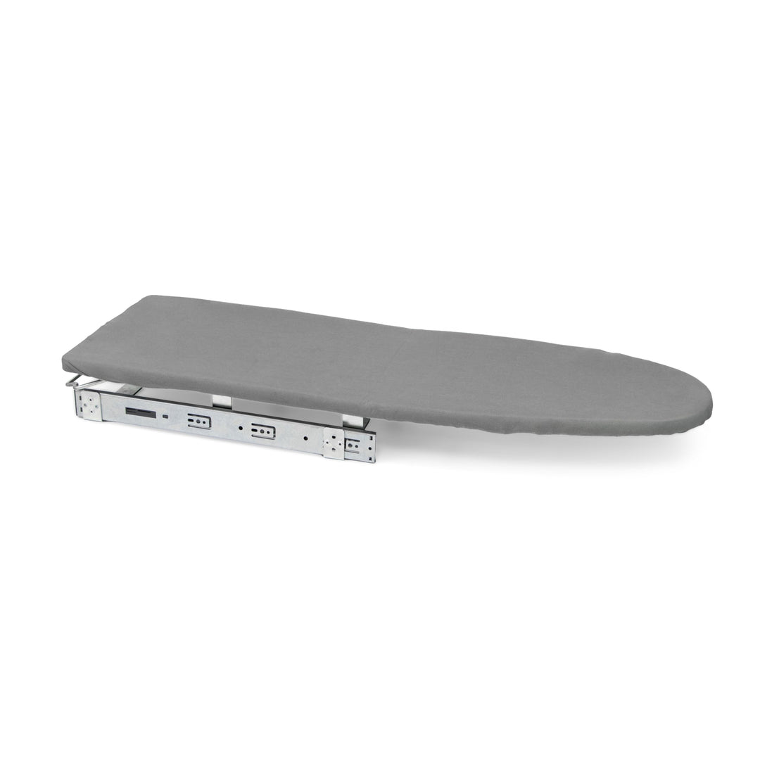 Emuca - Klappbar Bügelbrett für Möbel, gedämpftes System, 890x300mm, Stahl und Holz, Grau Klappbar b