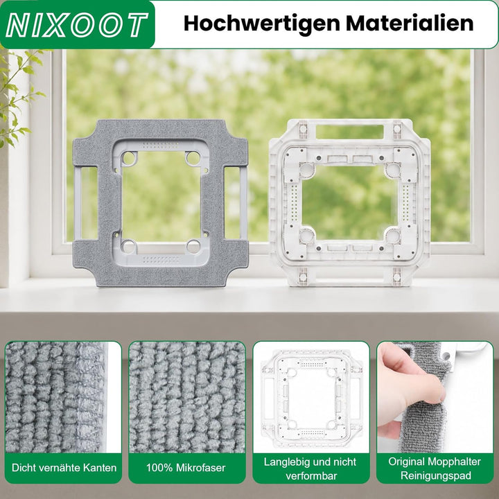 2 Stück Reinigungspad für ECOVACS WINBOT W3 OMNl Fensterputzroboter, Halterung Ersatzteile Mikrofase